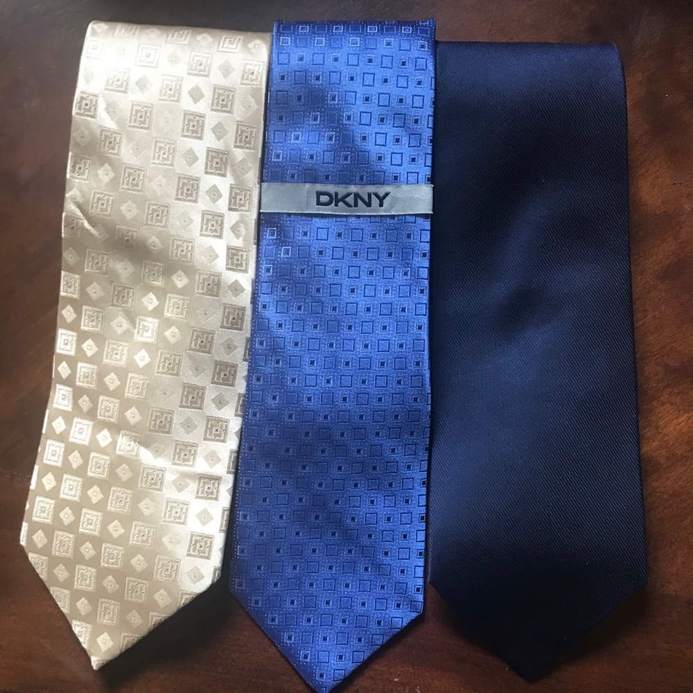 3 DKNY Ties. 1 NWT